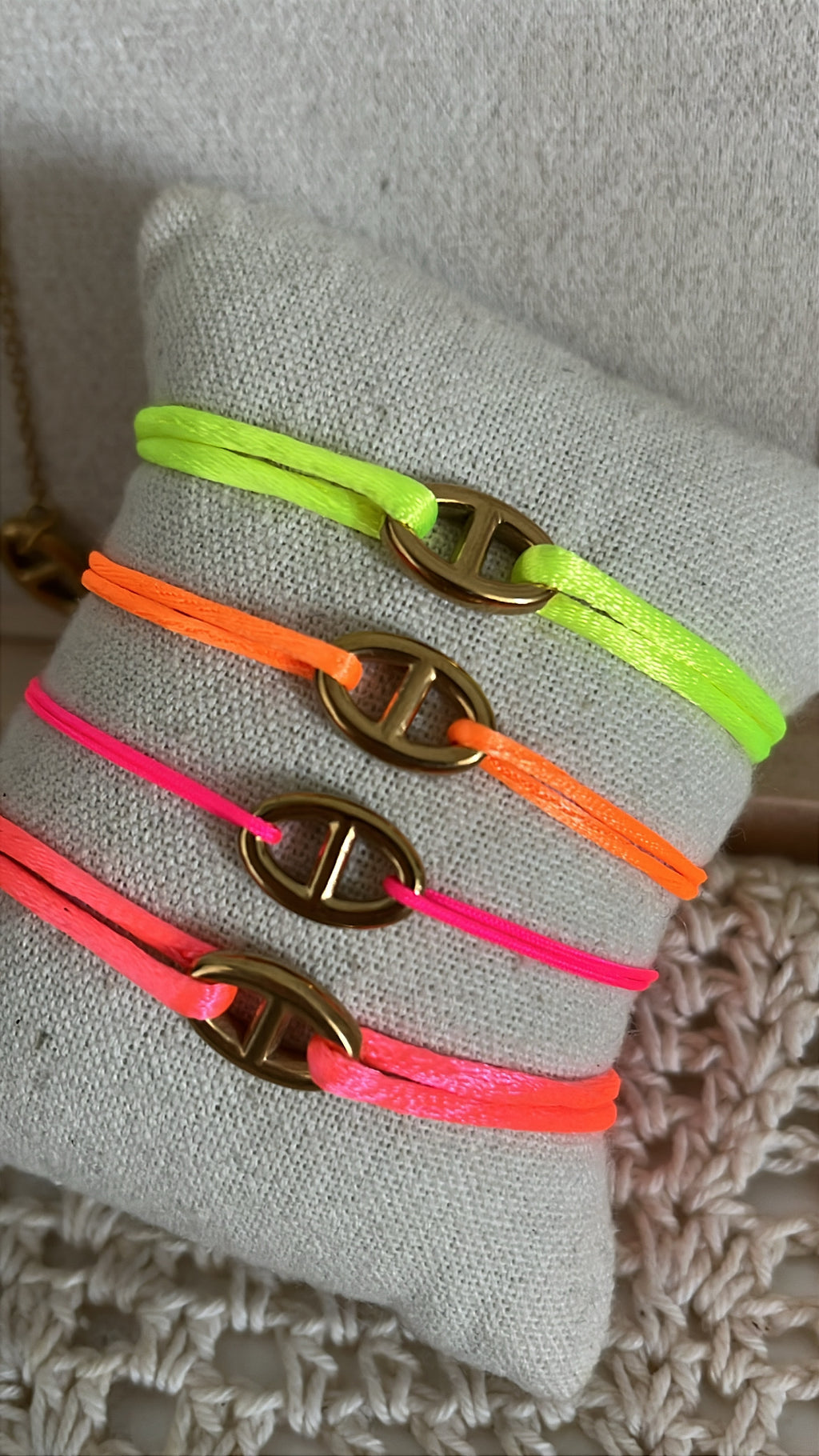 bracelet cordon maille marine