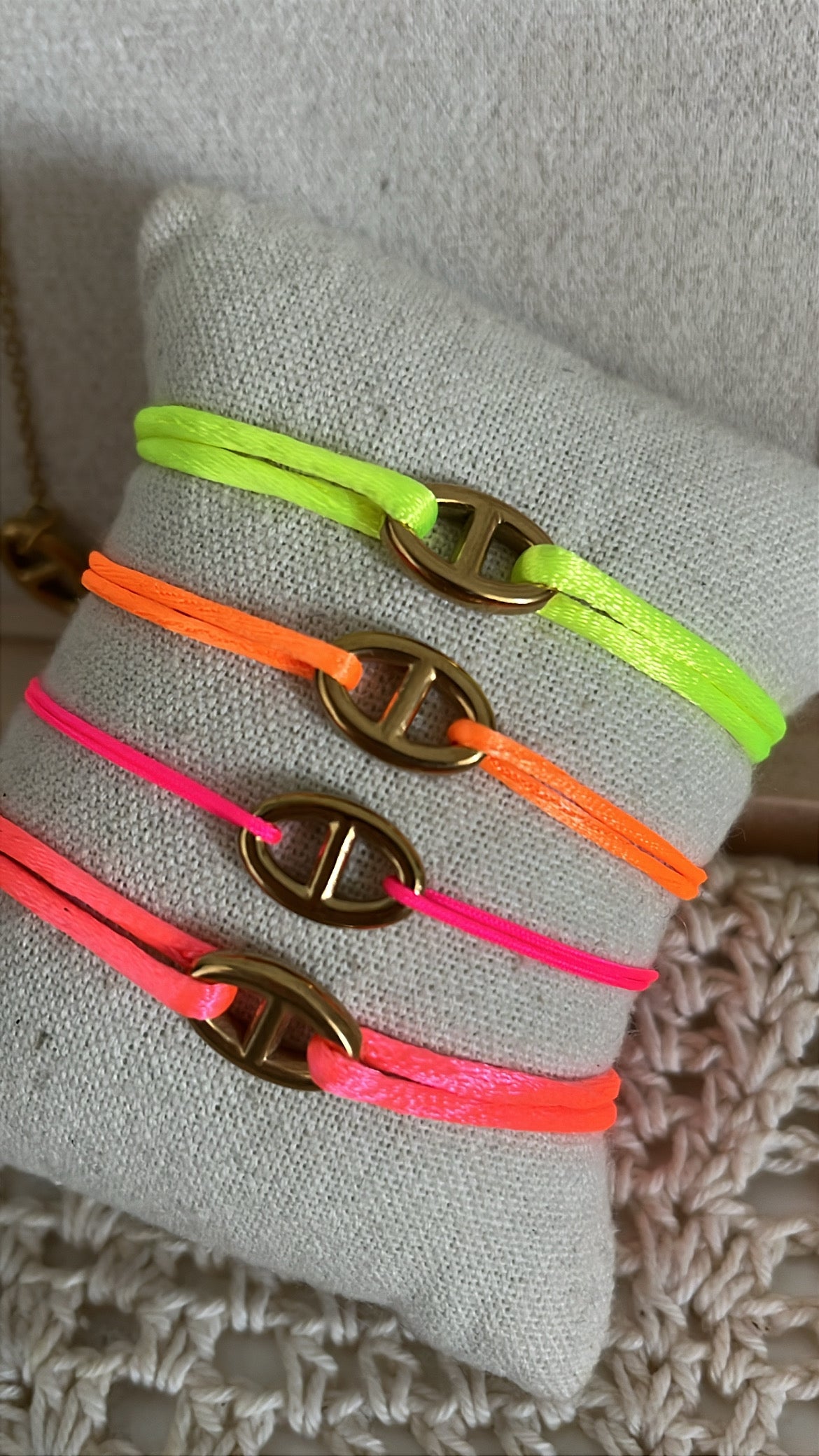 bracelet cordon maille marine
