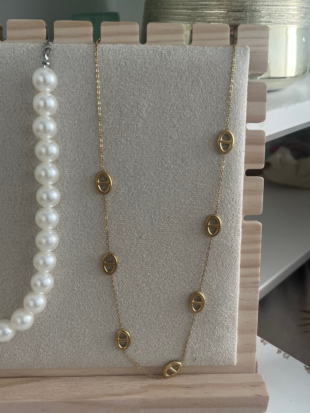 Collier maille marine