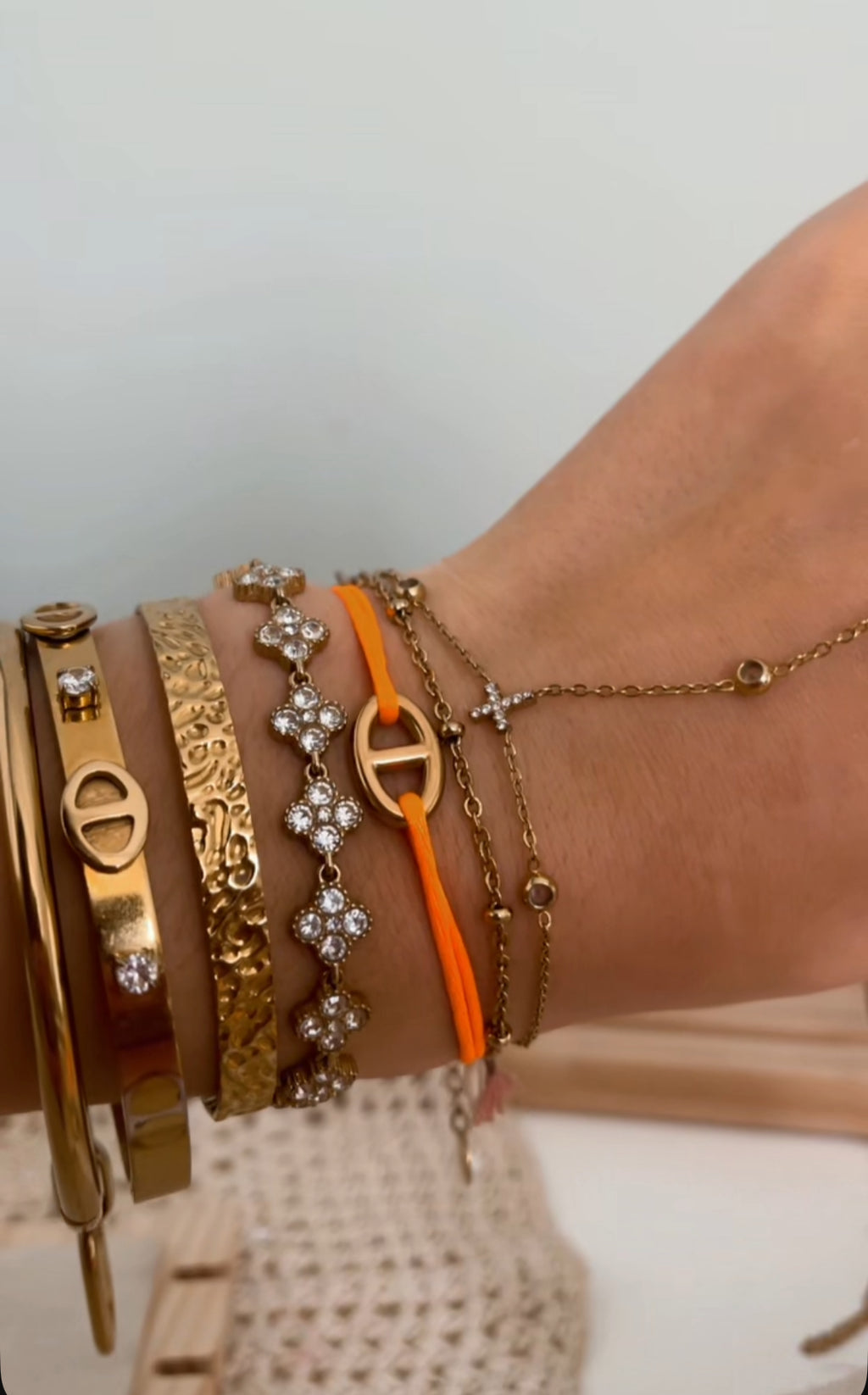 bracelet cordon orange