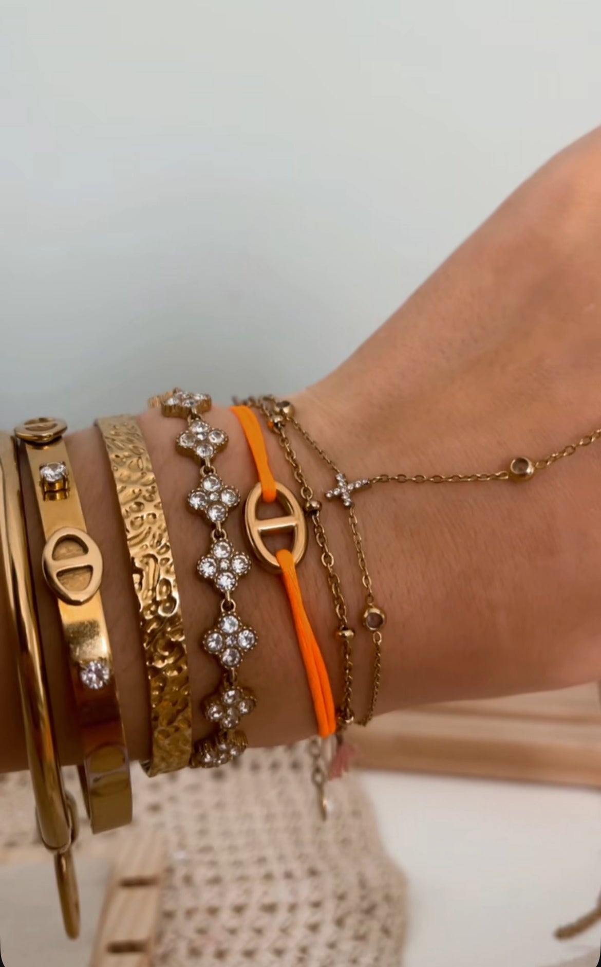 bracelet cordon orange