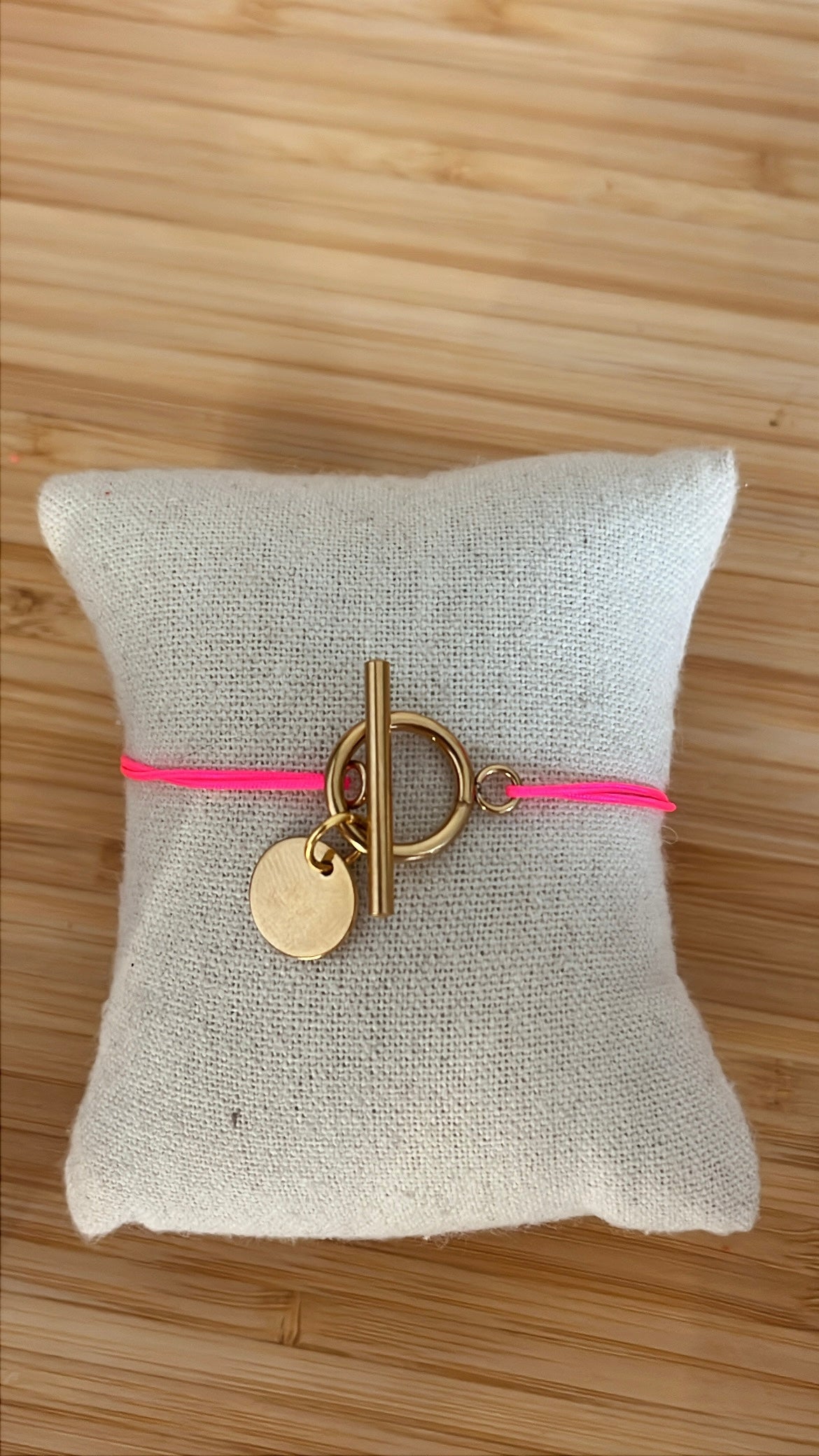 bracelet cordon rose