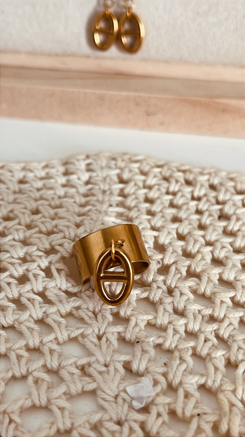 bague maille marine