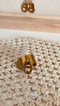 bague maille marine