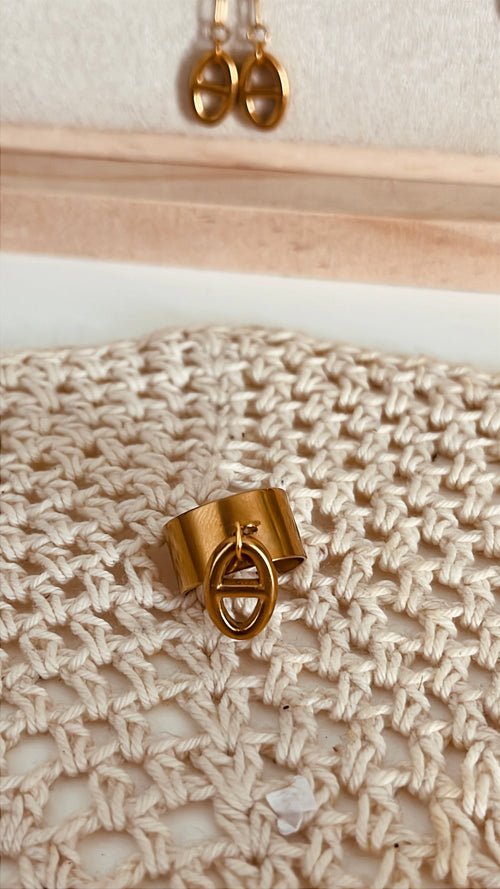 bague maille marine